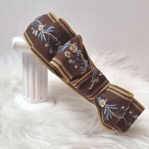 Floral Embroidered Floral bow headband | NWOT